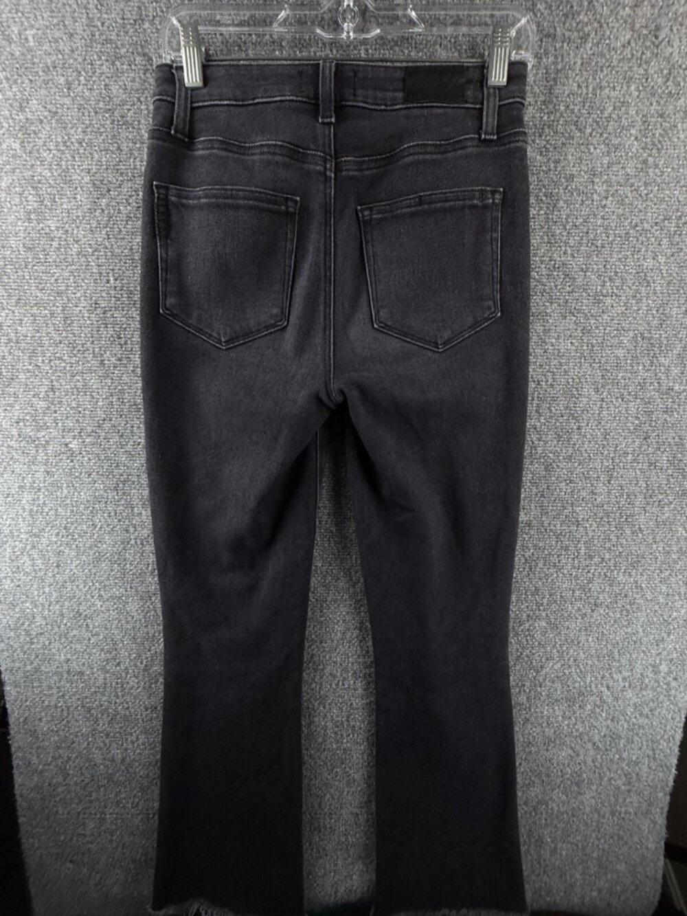 PAIGE Claudine Charcoal Wash Denim Jeans Soft Stretch Black Pockets ACTL 27X27.5 - Picture 10 of 16